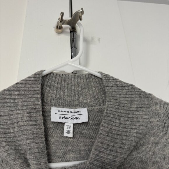 SOLD & other stories Mock Neck Grey Sweater - Picture 3 of 5